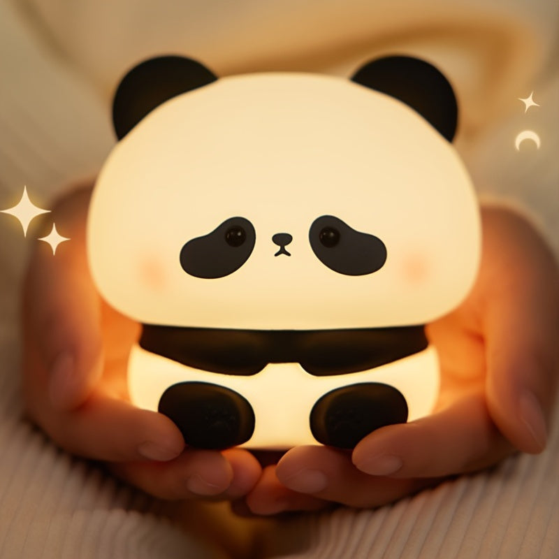 Adorable Panda LED Night Light - Soft Touch Lamp with Adjustable Brightness, USB Rechargeable, Perfect for Bedroom Decor & Birthday Gifts