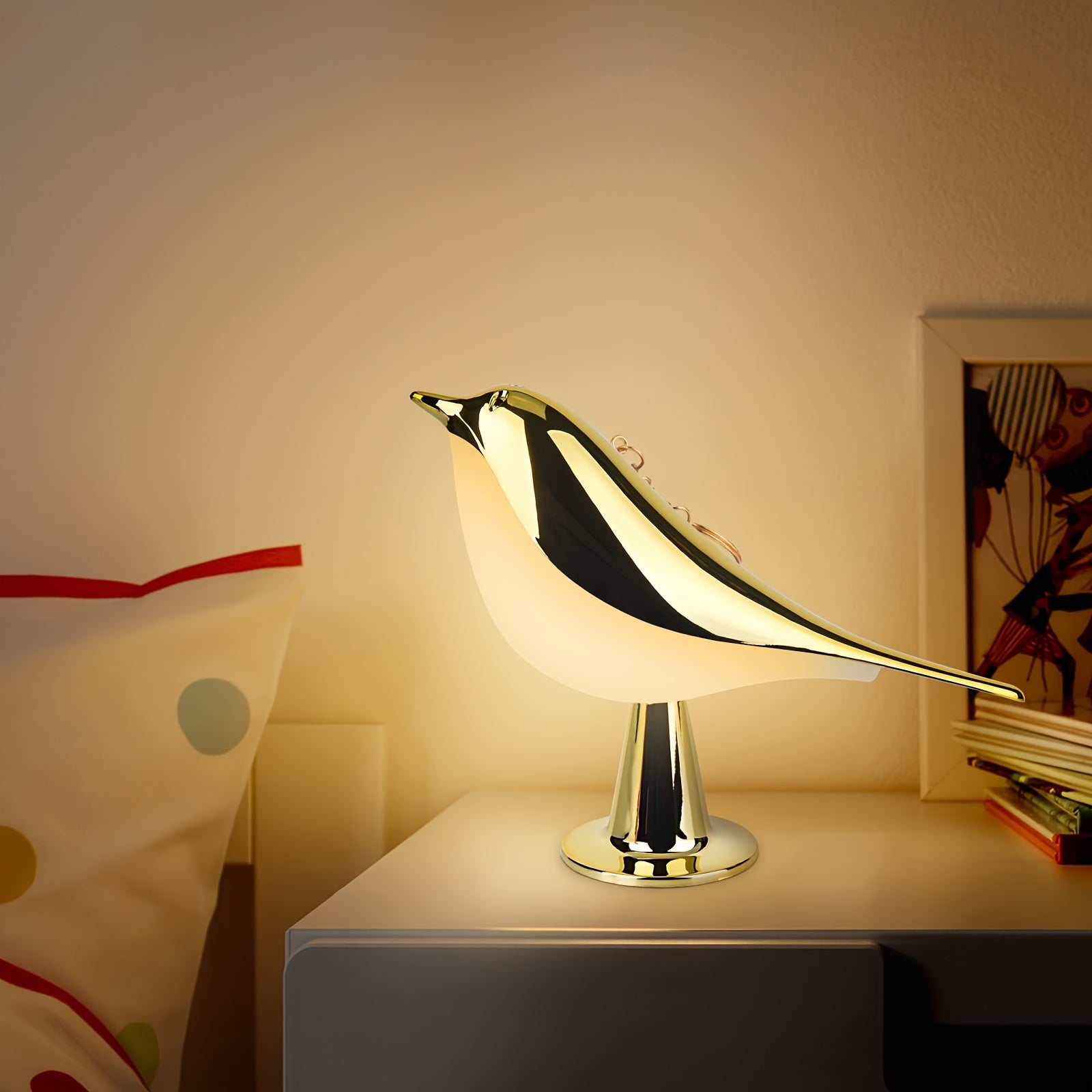 1pc Bird Desk Lamp Night Light, 16 Color Dimmable Cordless Desk Lamp, USB Charging Touch Dimming Magpie Lamp, Bedroom Fragrance With Diffuser Function, Suitable For Valentine'S Day Gifts And Festival Gifts.