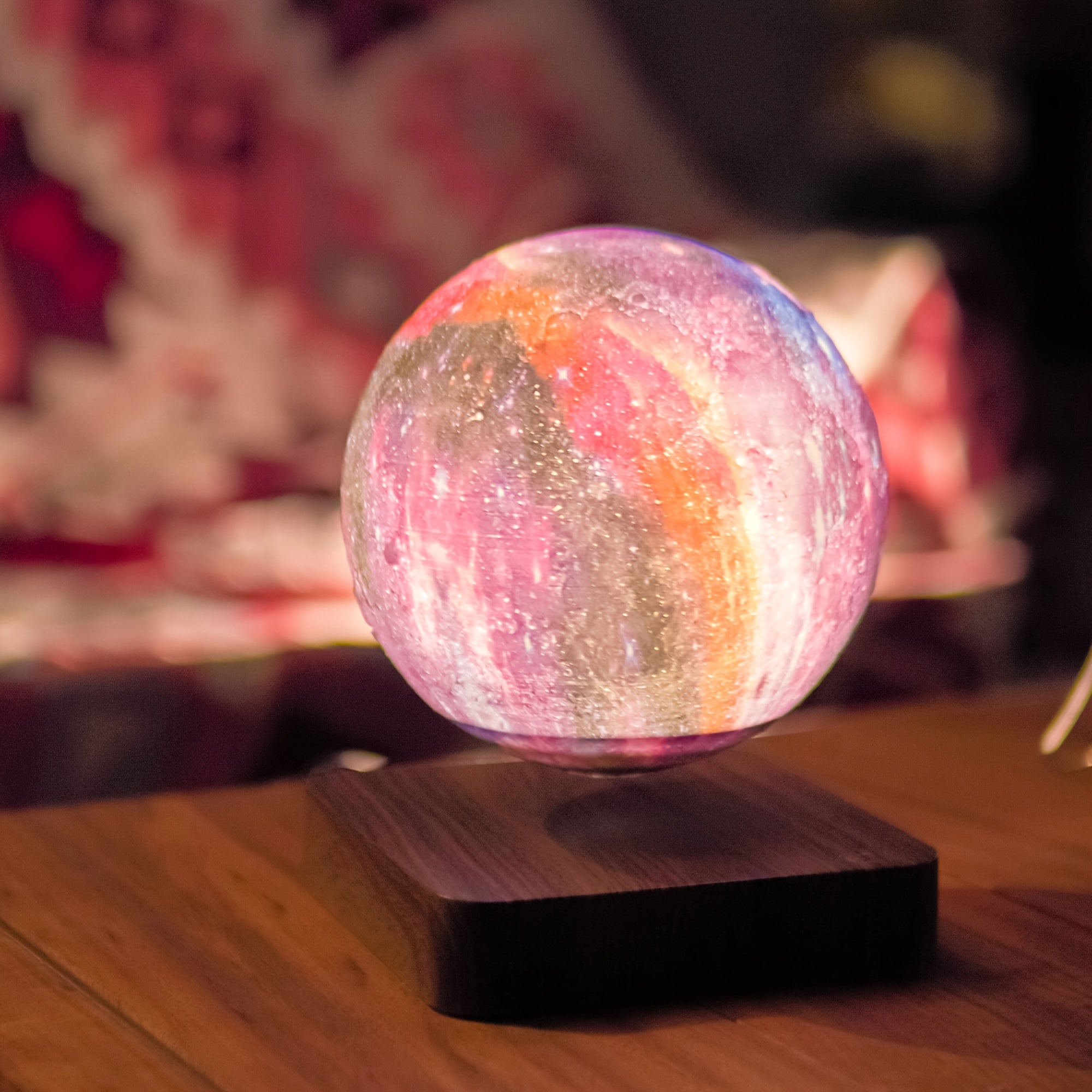 Enchanting 3D Printing Magnetic Levitation Starry Lamp With 3 LED Colors Home Office Table Decor USB Charging Floating Bedside Galaxy Night Light Factory Wholesale Price