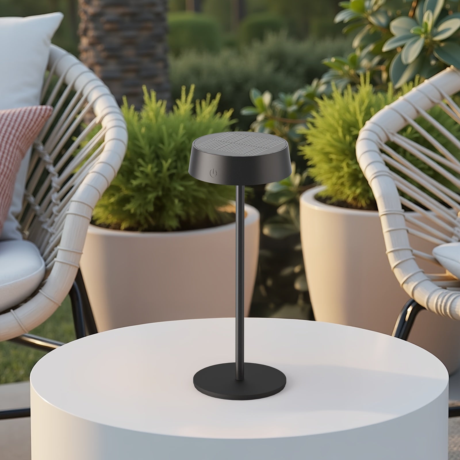 2 Pack\u002F1 Pack Cordless LED Table Lamp, USB Rechargeable + Solar Powered Outdoor Lamps for Patio Table, IP65 Waterproof, 3 Colors, Dimmable, 4000mAh Battery, Touch Control, Portable Night Light for Bedroom, Restaurant, Bars, Power Outages, Hurricane