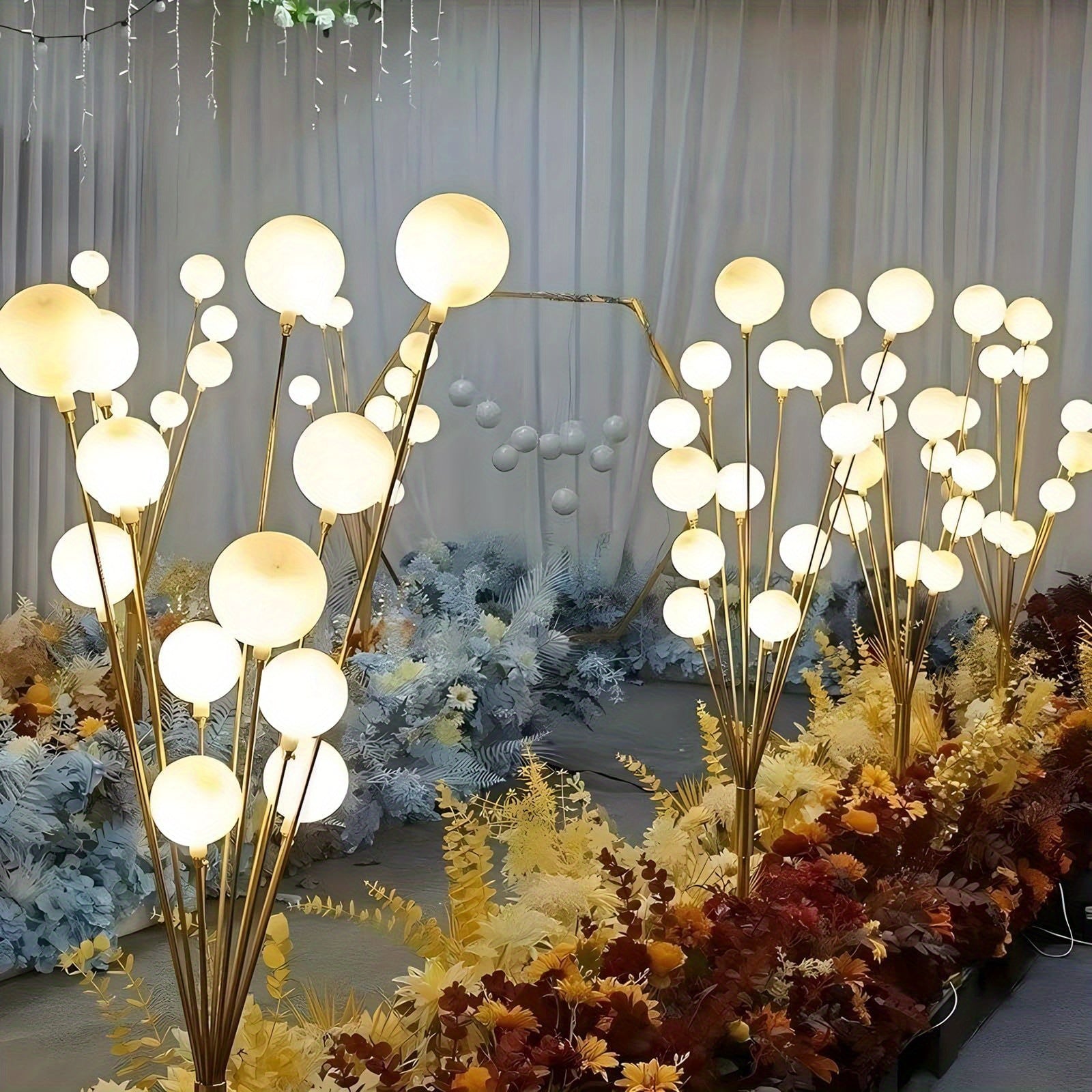 Set Of 2 150cm White\u002FWarm Tree Floor Lamps With 12 LED Heads Elegant Happiness Tree Lights For Wedding Aisles, Banquet Halls, Birthday Parties & Living Room Decor, Ambient Lighting For Events, Proposals, Christmas & Halloween Decorations