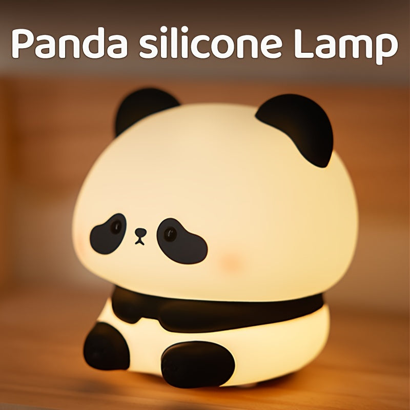 Adorable Panda LED Night Light - Soft Touch Lamp with Adjustable Brightness, USB Rechargeable, Perfect for Bedroom Decor & Birthday Gifts