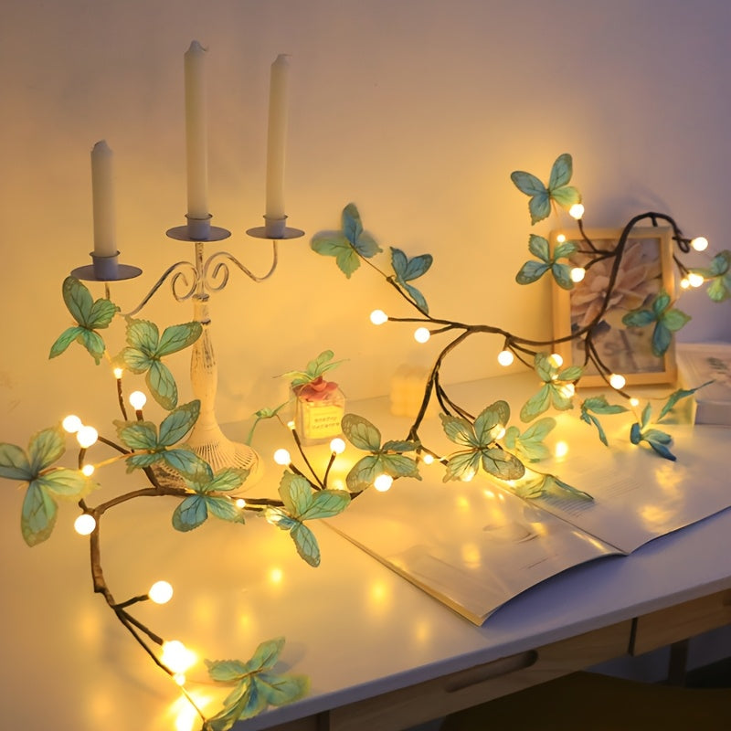 48\u002F72LED Butterfly Tree Vine Lamp, Usb Tree Branch Lamp With Butterfly 8Modes Willow Vine Tree Holiday Light Strip Diy Atmosphere Night Light Wall Decoration