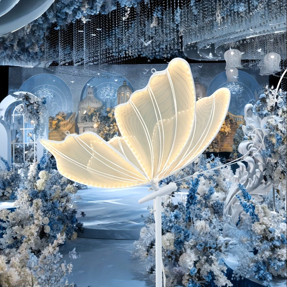 80cm\u002F31.5inch Cold White Warm Light Two-color Adjustable Wedding Butterfly Floor Lamp Butterfly Decoration Suitable for Wedding Gift Giving Anniversary Celebration Birthday Party Decoration