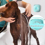 🛁 Pet Silicone Bath & Massage Brush — 2-in-1 Shampoo Dispenser