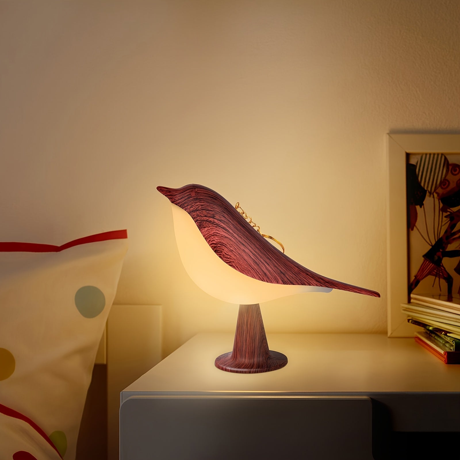 1pc Bird Desk Lamp Night Light, 16 Color Dimmable Cordless Desk Lamp, USB Charging Touch Dimming Magpie Lamp, Bedroom Fragrance With Diffuser Function, Suitable For Valentine'S Day Gifts And Festival Gifts.