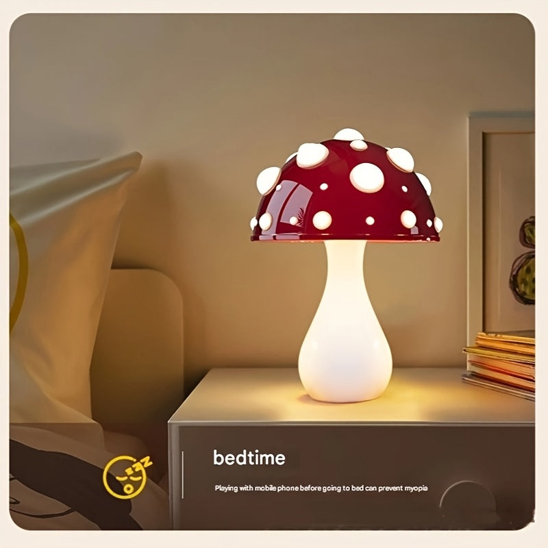 USB Bedside 3-color Dimmable Mushroom Lamp Decorative Lamp Bedroom Ambiance Light Holiday Party Ambiance Light Night Light Holiday Gift, Mood Lighting, Bedroom Lighting, Unique Design, Artistic Decor, Highquality Lighting, Touch Control, Dimmable Light, A