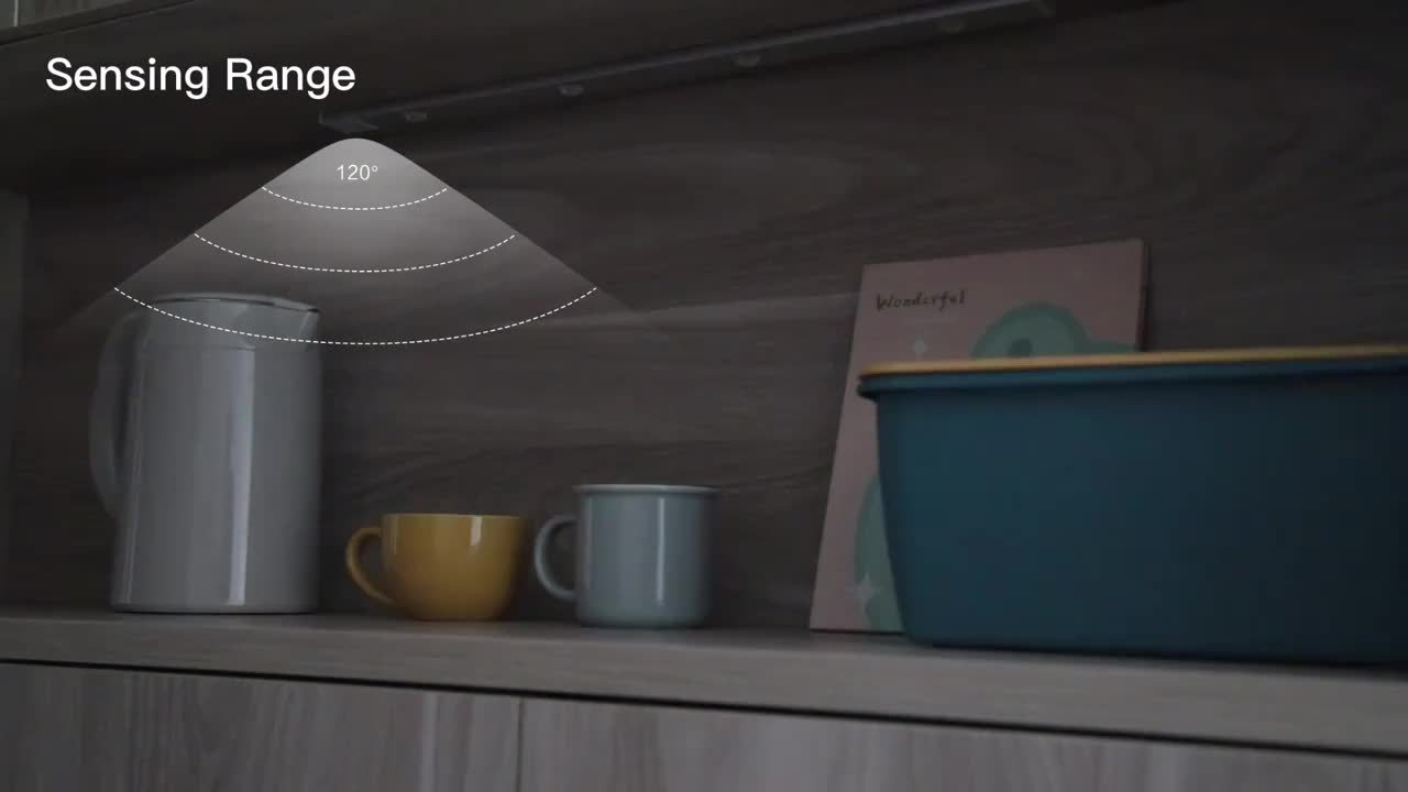 1pc Intelligent Human Body Sensing Light, Sports Sensing Light, Strip Light with Small Night Light, USB Rechargeable And Dimmable Three Color LED Light, Wireless Kitchen Wardrobe, Cabinet, Shoe Cabinet, Bedroom, Small Hill Light