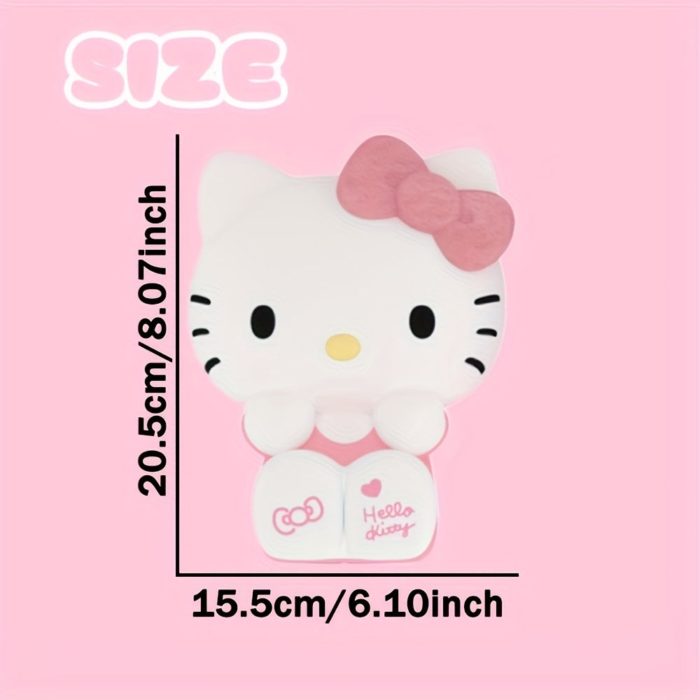 Sanrio Hellokitty Pink USB Night Light Cute Style Silicone Soft Touch Touch Turns On 2-level Adjustable 3-Color Light Remote Control Built-in 1200mAh Battery Supports USB Charging For Decoration Bedroom Sleeping Daily Or Birthday Gifts