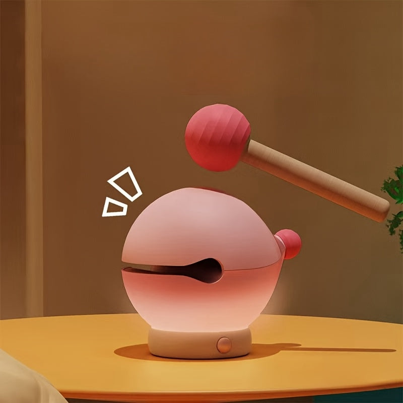 The Wooden Fish Tapping Lamp Can Change Three Brightness Levels By Tapping The Wooden Fish. It Is A Decoration And A Rechargeable Cute Night Light, Suitable for Home Bedroom Gifts And Souvenirs