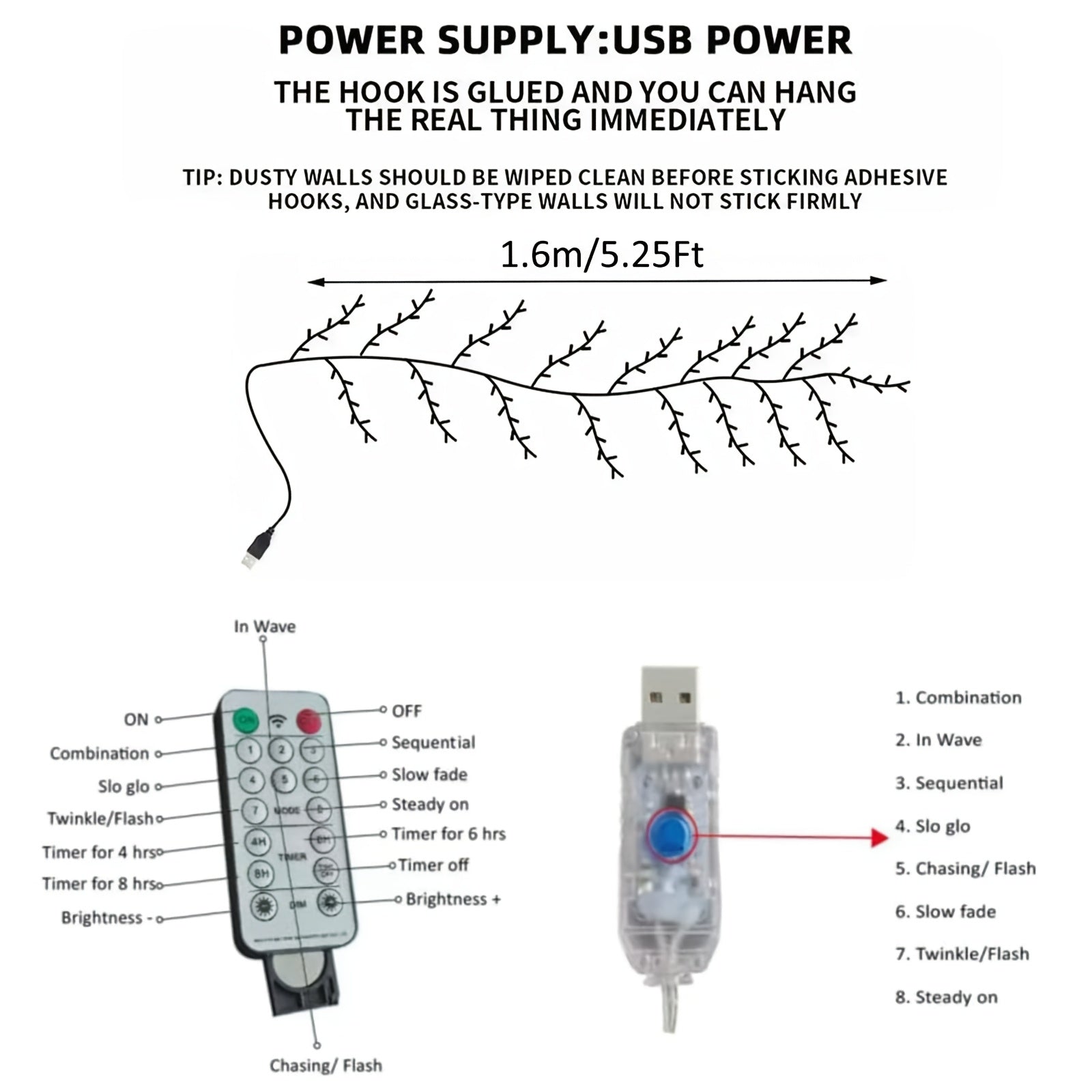 48\u002F72LED Butterfly Tree Vine Lamp, Usb Tree Branch Lamp With Butterfly 8Modes Willow Vine Tree Holiday Light Strip Diy Atmosphere Night Light Wall Decoration