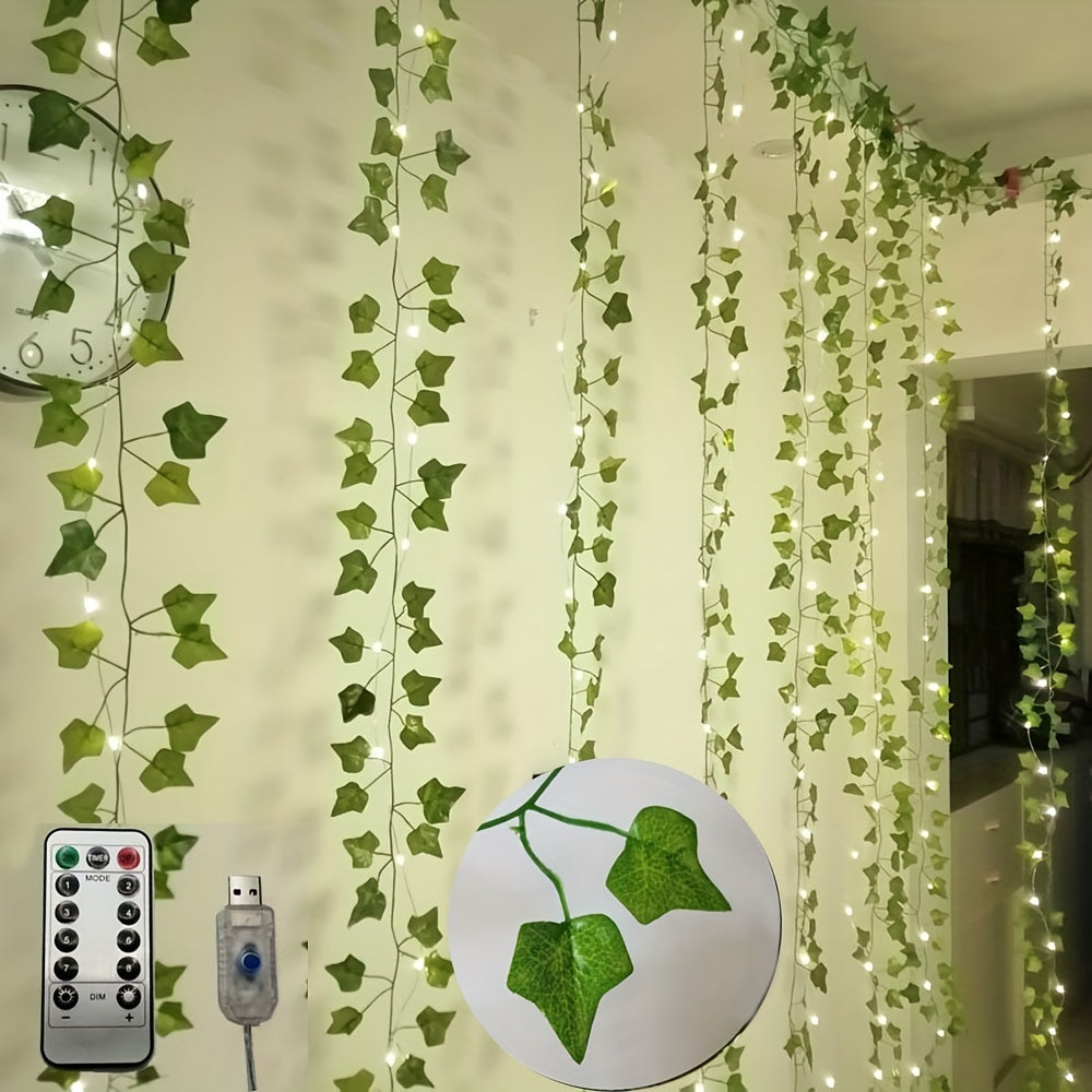 300 LED Fairy Lights with 12 Vines - Ivy LED Curtain Lights for Dorm, Wedding, Party, Wall, Indoor, Outdoor Bedroom Decoration