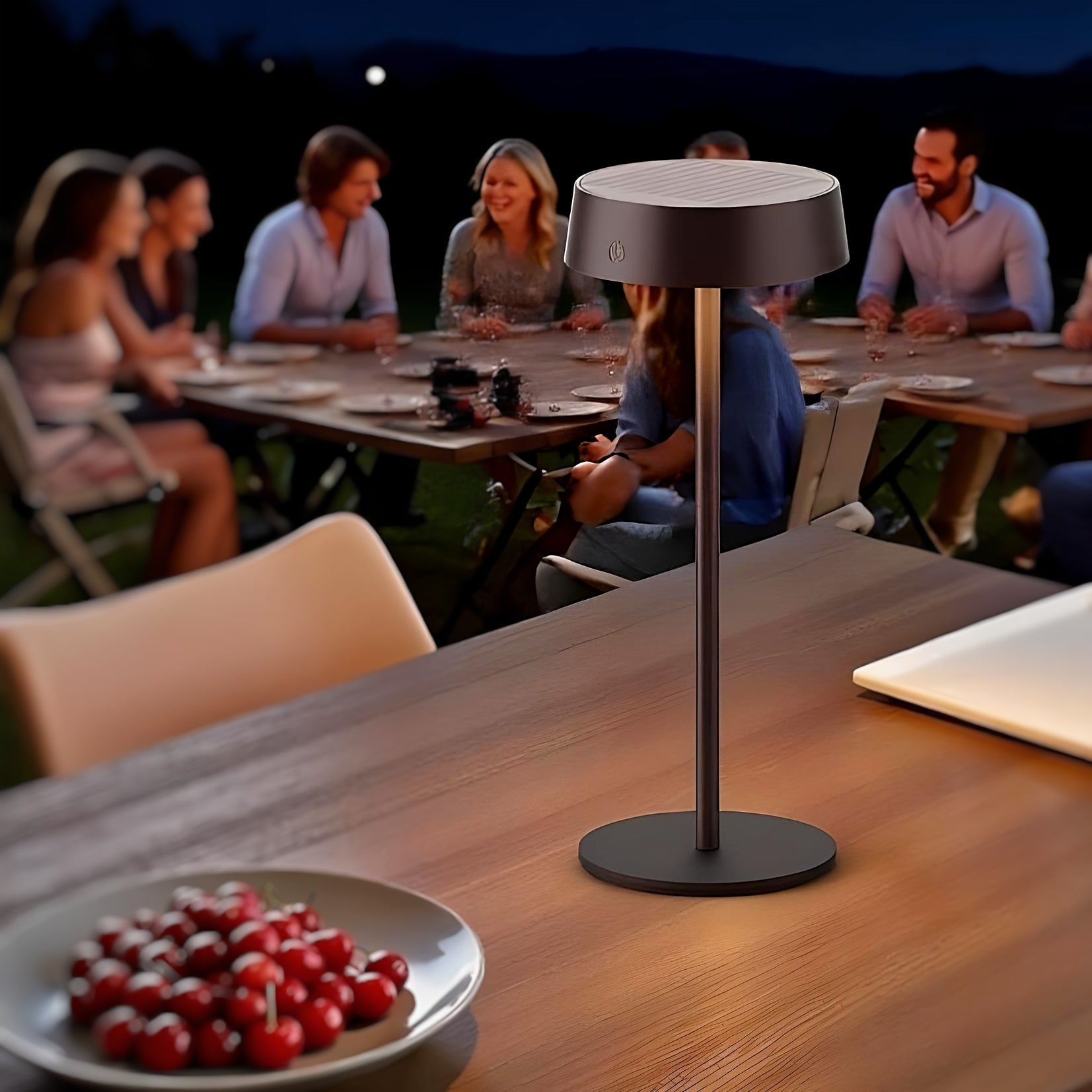 2 Pack\u002F1 Pack Cordless LED Table Lamp, USB Rechargeable + Solar Powered Outdoor Lamps for Patio Table, IP65 Waterproof, 3 Colors, Dimmable, 4000mAh Battery, Touch Control, Portable Night Light for Bedroom, Restaurant, Bars, Power Outages, Hurricane
