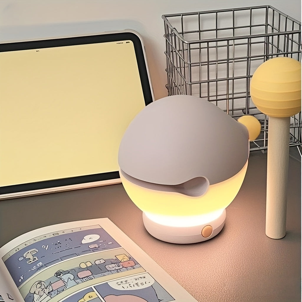 The Wooden Fish Tapping Lamp Can Change Three Brightness Levels By Tapping The Wooden Fish. It Is A Decoration And A Rechargeable Cute Night Light, Suitable for Home Bedroom Gifts And Souvenirs