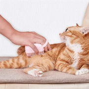 🛁 Pet Silicone Bath & Massage Brush — 2-in-1 Shampoo Dispenser