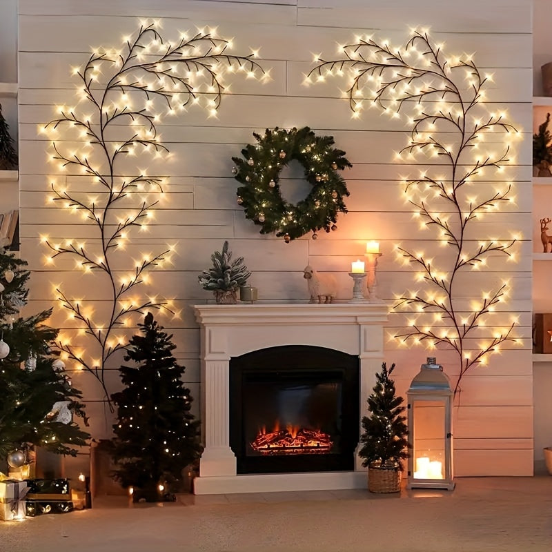 Wall Light Soft Vine Light, 96\u002F144 LED Beads, 8 Modes Branch Light, USB Powered Indoor Decoration Atmosphere Light, Suitable For Bedroom, Room, Party, Holiday, Christmas Birthday Gift Is Very Suitable As A Christmas Gift