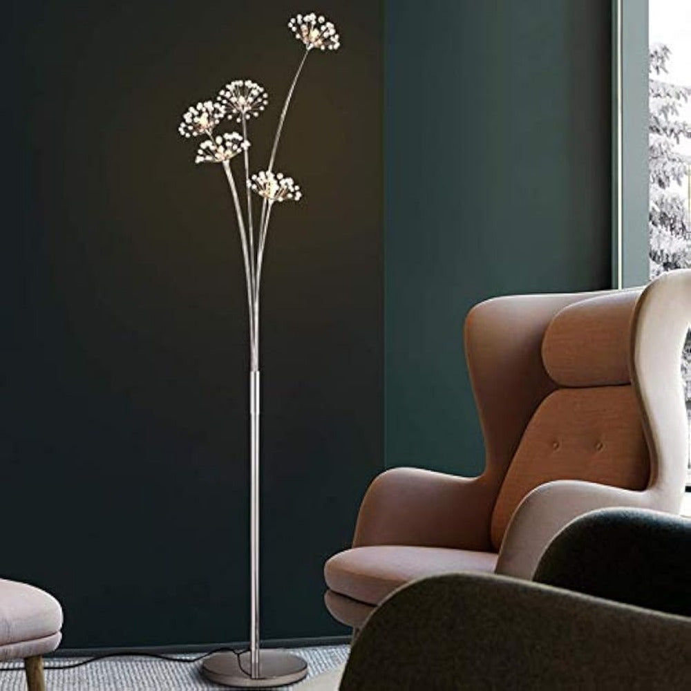 Creative Crystal Standing Lamp with 317 Foot Switch for Living Room Bedroom Office 35x3W LED Bulb (Included) Home Decoration Tools