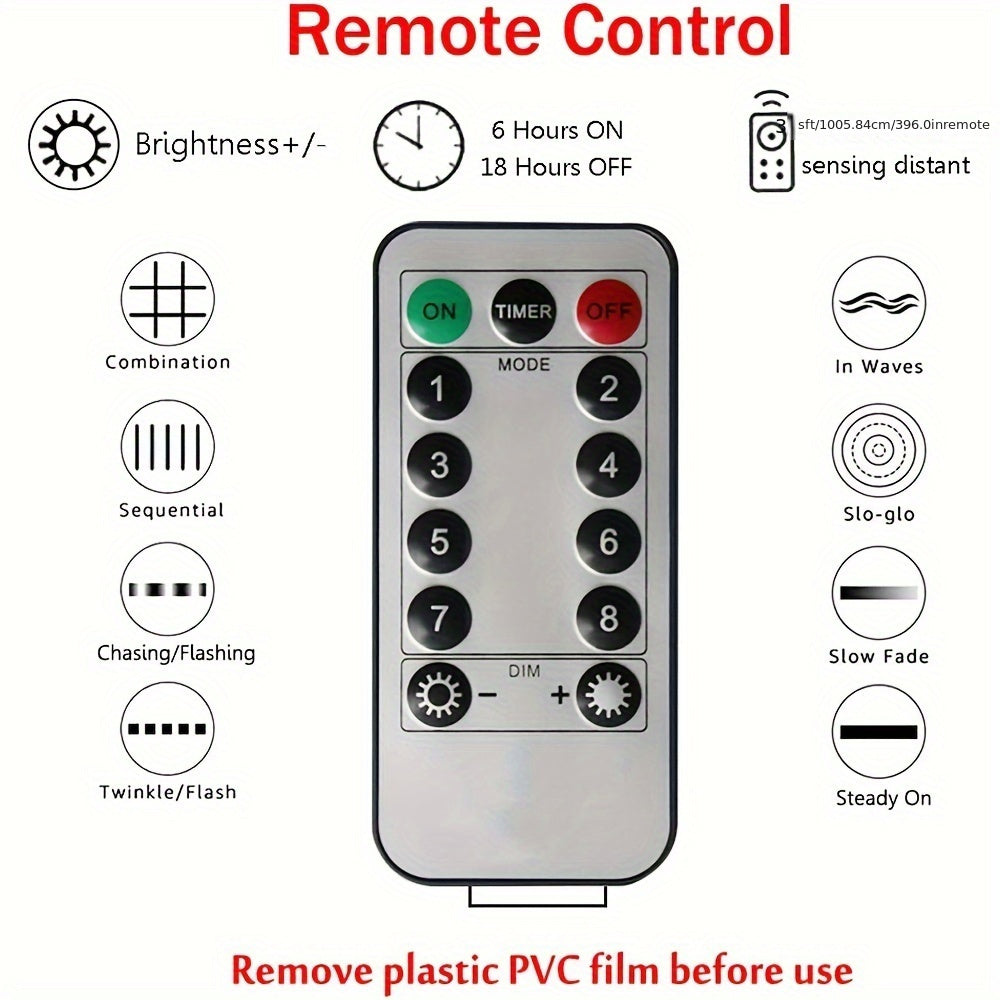 300 LED Fairy Lights with 12 Vines - Ivy LED Curtain Lights for Dorm, Wedding, Party, Wall, Indoor, Outdoor Bedroom Decoration