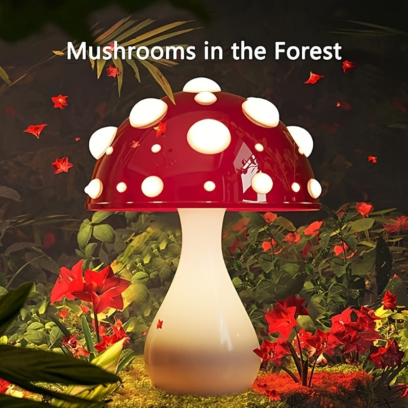 USB Bedside 3-color Dimmable Mushroom Lamp Decorative Lamp Bedroom Ambiance Light Holiday Party Ambiance Light Night Light Holiday Gift, Mood Lighting, Bedroom Lighting, Unique Design, Artistic Decor, Highquality Lighting, Touch Control, Dimmable Light, A