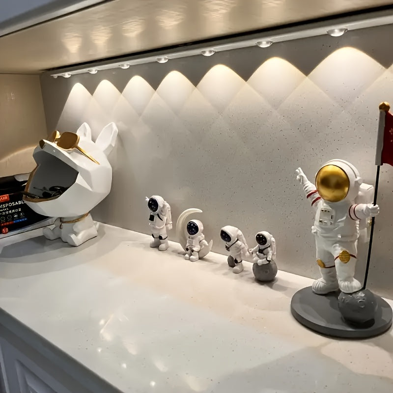 1pc Intelligent Human Body Sensing Light, Sports Sensing Light, Strip Light with Small Night Light, USB Rechargeable And Dimmable Three Color LED Light, Wireless Kitchen Wardrobe, Cabinet, Shoe Cabinet, Bedroom, Small Hill Light