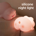 Cute Pig Night Light with Motion Sensor & USB Rechargeable - Soft Glow Bedside Lamp, Pink & White Artificial Safe Sleep Companion & Adults, Valentine's Day Gift, Bedtime Lighting, Holiday Gift Idea, Playful Design, Decorative Lamp, Highquality Material, D