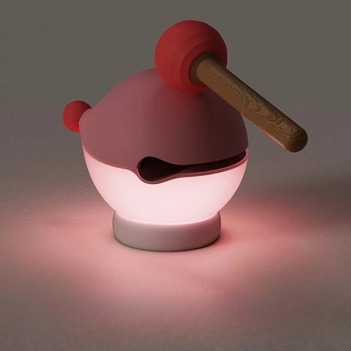 The Wooden Fish Tapping Lamp Can Change Three Brightness Levels By Tapping The Wooden Fish. It Is A Decoration And A Rechargeable Cute Night Light, Suitable for Home Bedroom Gifts And Souvenirs