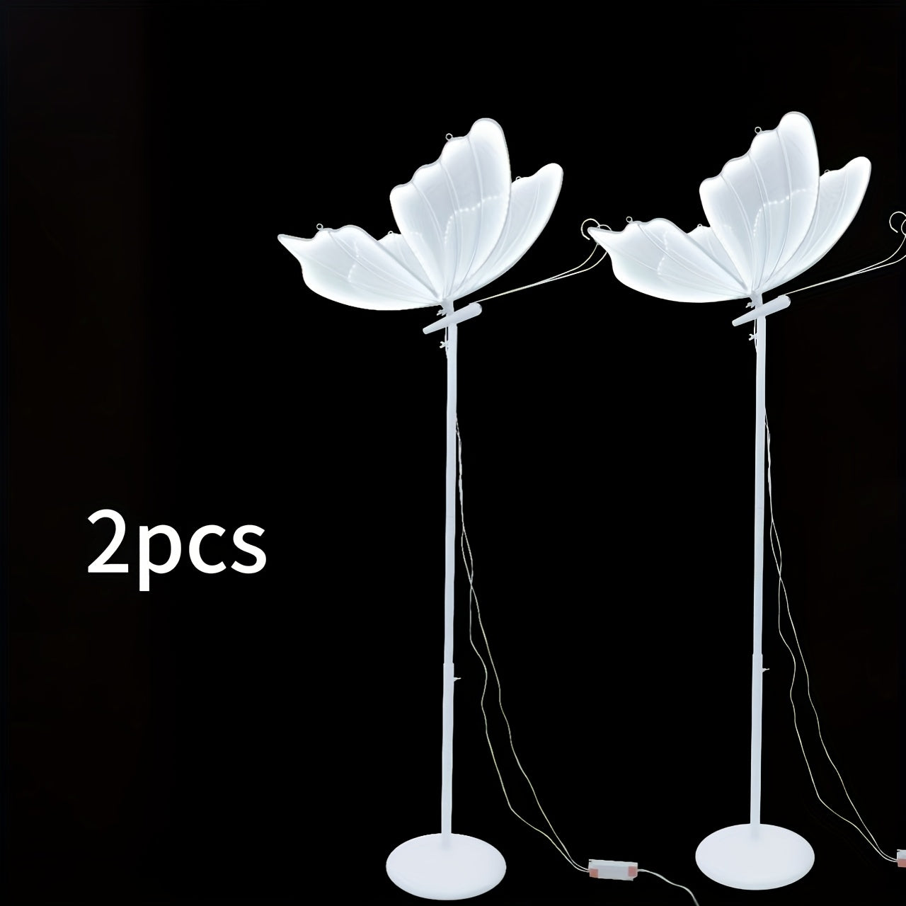 39.3in White Wedding Butterfly LED Floor Lamp Creative Romantic Hanging Wedding Butterfly Christmas Wedding Decoration Props 100cm\u002F39.3in, White
