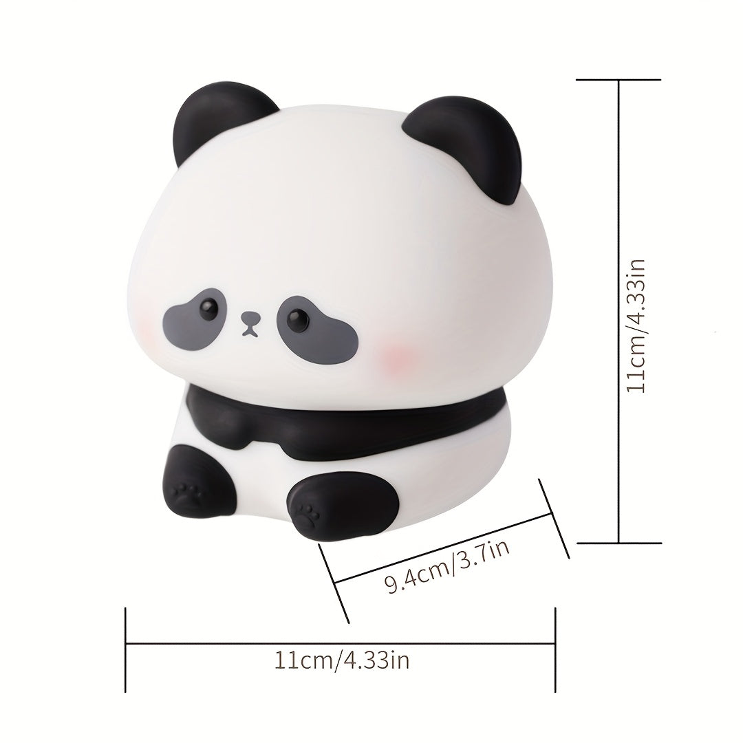 Adorable Panda LED Night Light - Soft Touch Lamp with Adjustable Brightness, USB Rechargeable, Perfect for Bedroom Decor & Birthday Gifts