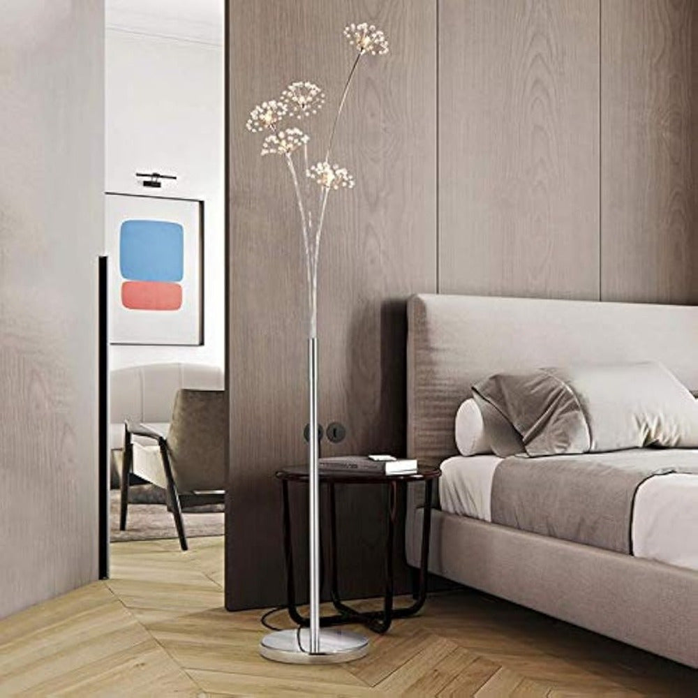 Creative Crystal Standing Lamp with 317 Foot Switch for Living Room Bedroom Office 35x3W LED Bulb (Included) Home Decoration Tools