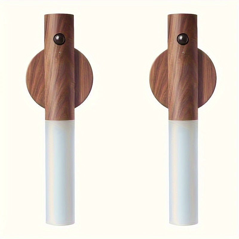 2 PCS Intelligent Rechargeable Magnetic Sensor USB LED Night Light - Human Body Sensor Wall and Cordless Wall Light for Motion Detection, Suitable for Home Bedroom, Kitchen and Bathroom Wall Sensor Light, Anti-collision and Anti-fall At Night