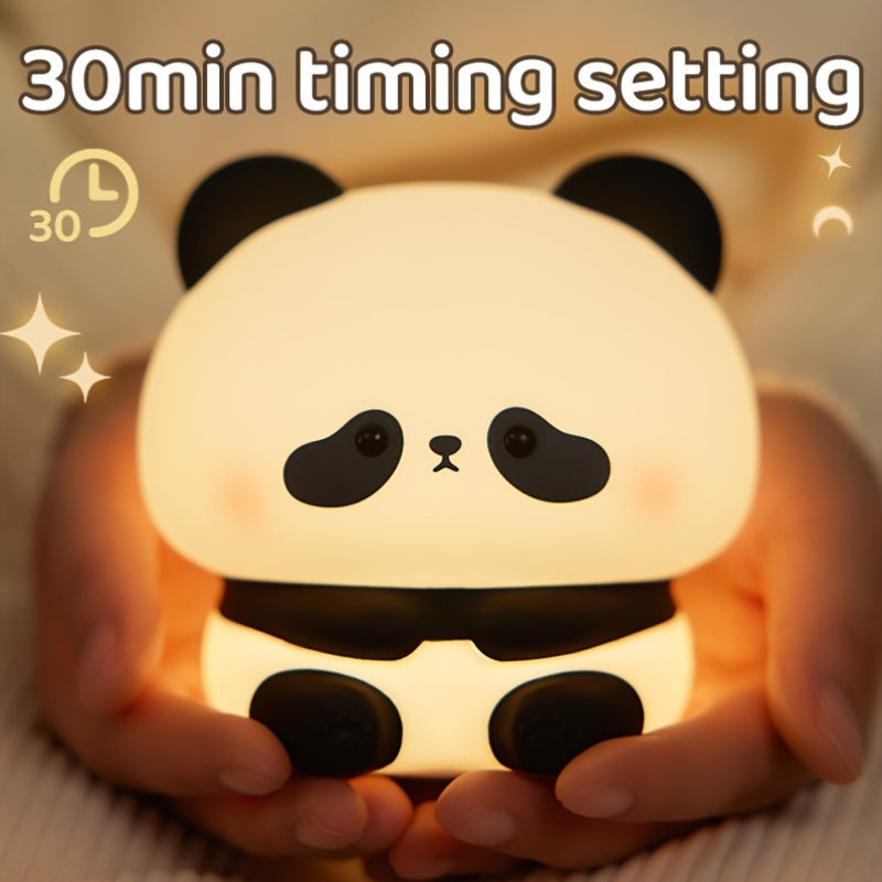 Adorable Panda LED Night Light - Soft Touch Lamp with Adjustable Brightness, USB Rechargeable, Perfect for Bedroom Decor & Birthday Gifts