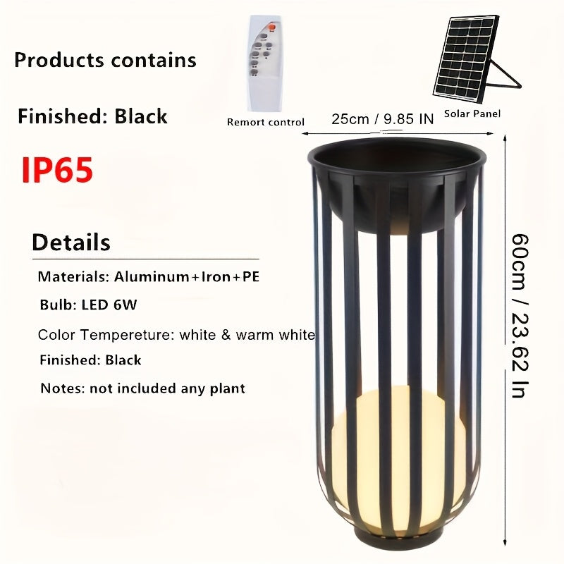 1pc Solar Table Lamp, New Model Table Lamp, Floor Lamp, Solar Charging, Garden Lights, Ourdoor Decor Lights, Local Warehouse, Suitable for Lighting Decoration In Villas, Parks, Courtyards, Etc
