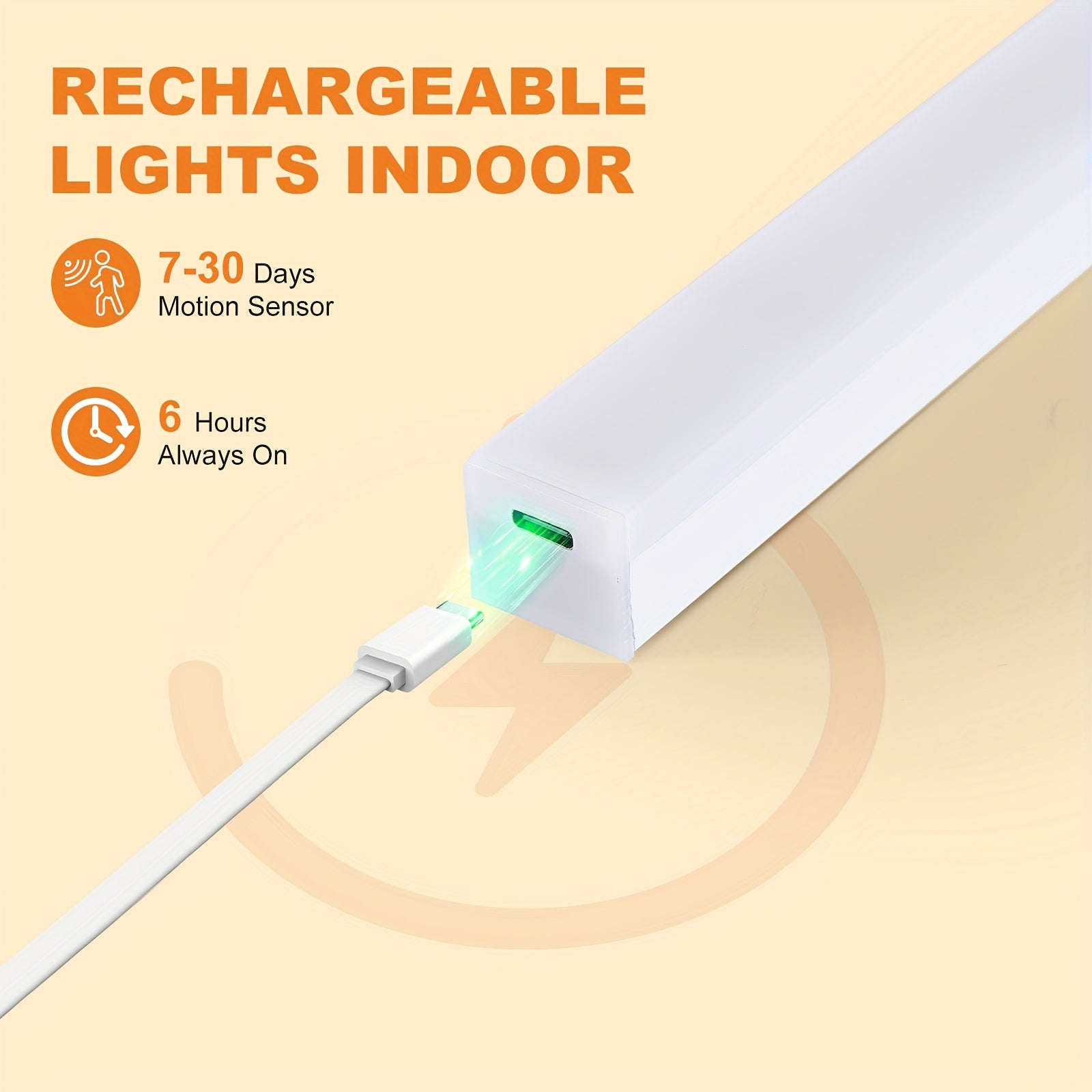 6\u002F2pcs LED Motion Sensor Light Wireless USB Rechargeable Night Lamp Room Motion Detector Light Magnetic Dimmable Under Cabinet Lamp for Kitchen, Bedroom Wardrobe Sink Cupboard Stairs Workspace