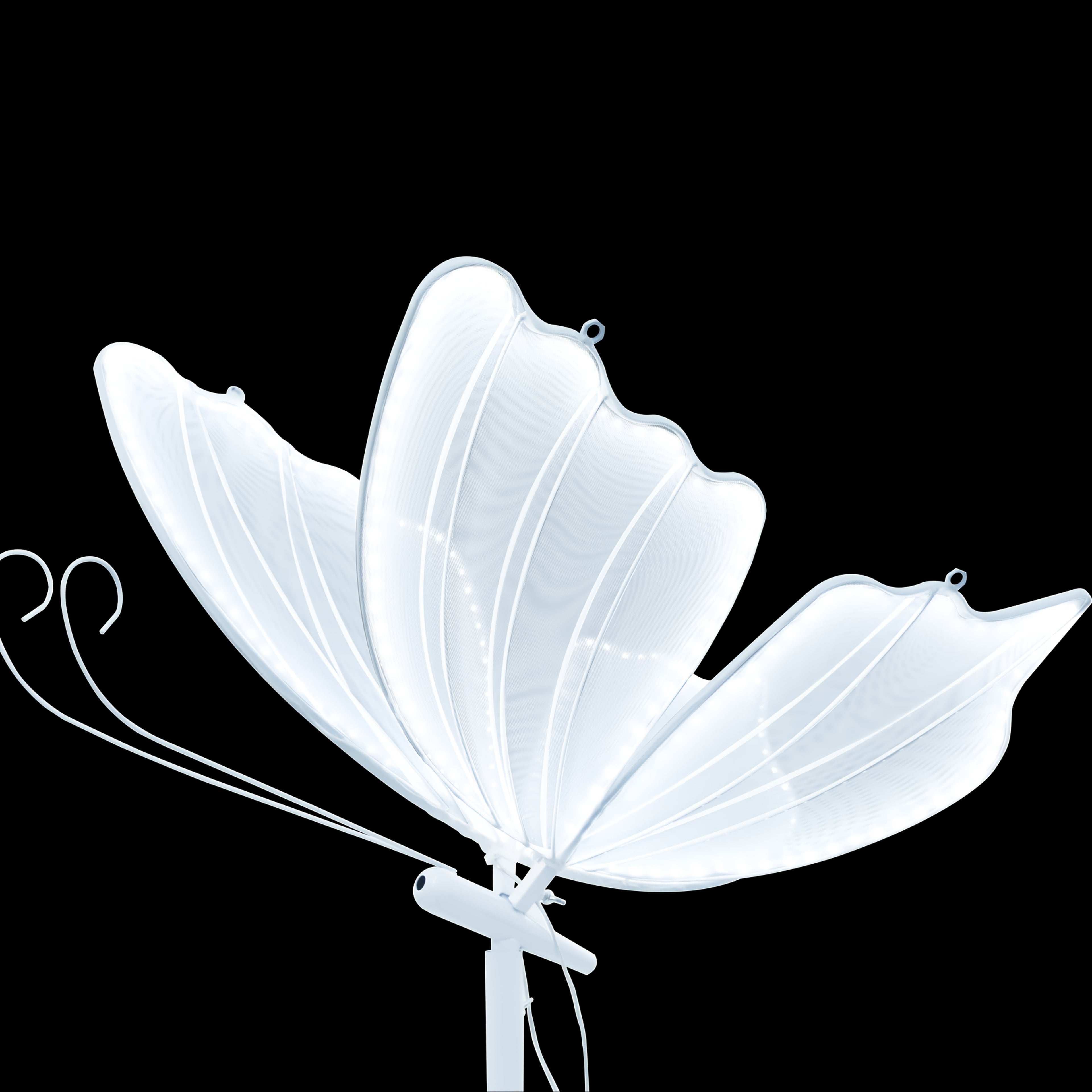39.3in White Wedding Butterfly LED Floor Lamp Creative Romantic Hanging Wedding Butterfly Christmas Wedding Decoration Props 100cm\u002F39.3in, White