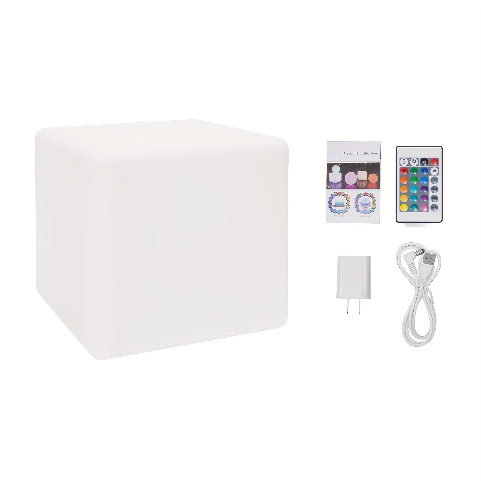 16inch LED Light Cube Stool Chair 16 RGB Colors, Party Furniture, Event Decor, Decorative Stool, Modern Lighting Furniture, Ledlit Furniture, Durable Construction, Illuminated Seat, Smart Lighting Furniture, Party Planners, Nightlife Venues