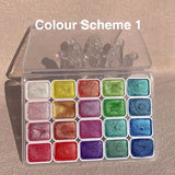 20 Colors of Pure Pearlescent Magic — Shimmer Watercolor Paint Set