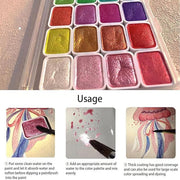 20 Colors of Pure Pearlescent Magic — Shimmer Watercolor Paint Set