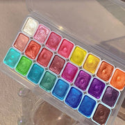 20 Colors of Pure Pearlescent Magic — Shimmer Watercolor Paint Set