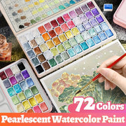 20 Colors of Pure Pearlescent Magic — Shimmer Watercolor Paint Set